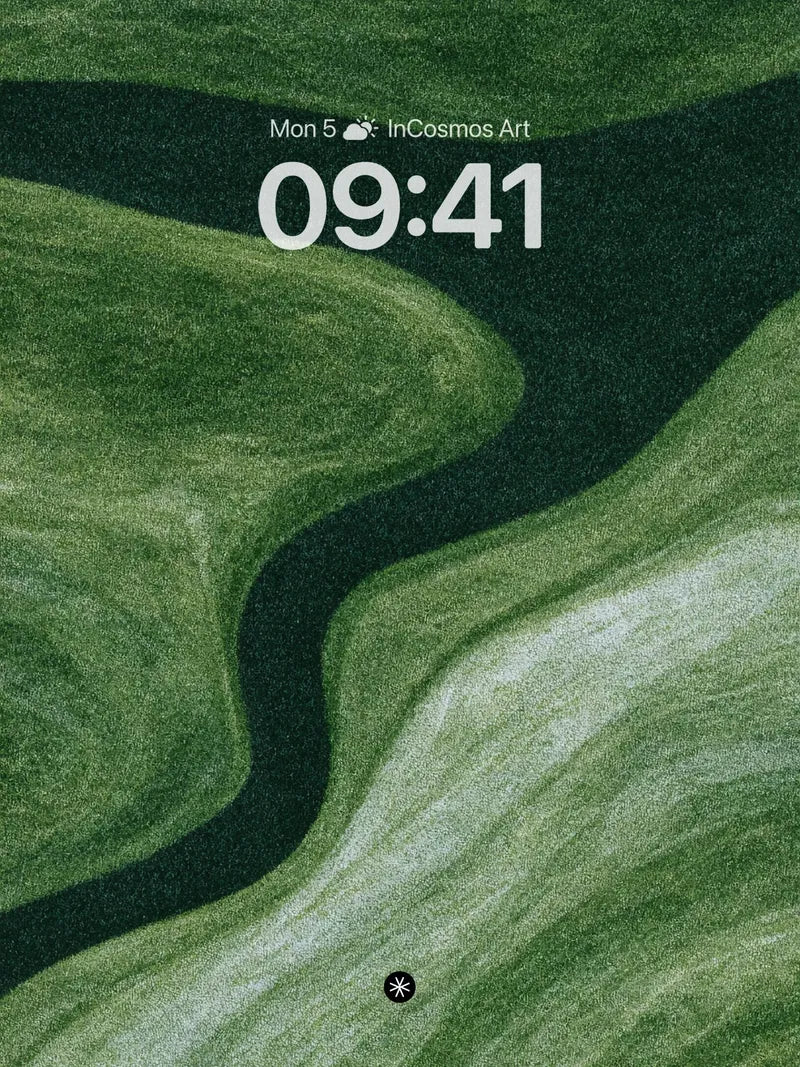 Serpentine Flow Wallpaper in Moss and Ink wallpaper for iPhone, iPad & Mac
