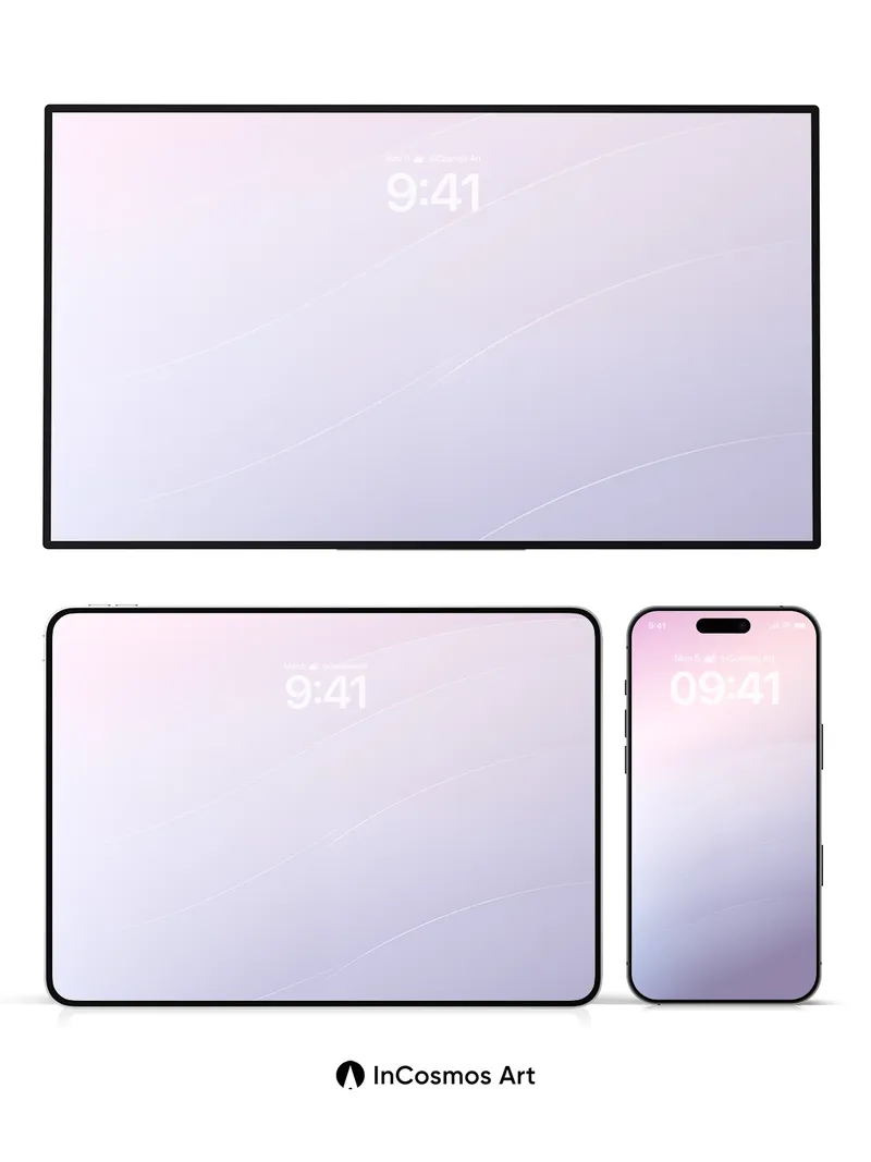 Soft Hush Gradient Wallpaper with Whispering Lines