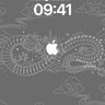 Silent Dragon Wallpaper with Apple Core wallpaper for iPhone, iPad & Mac