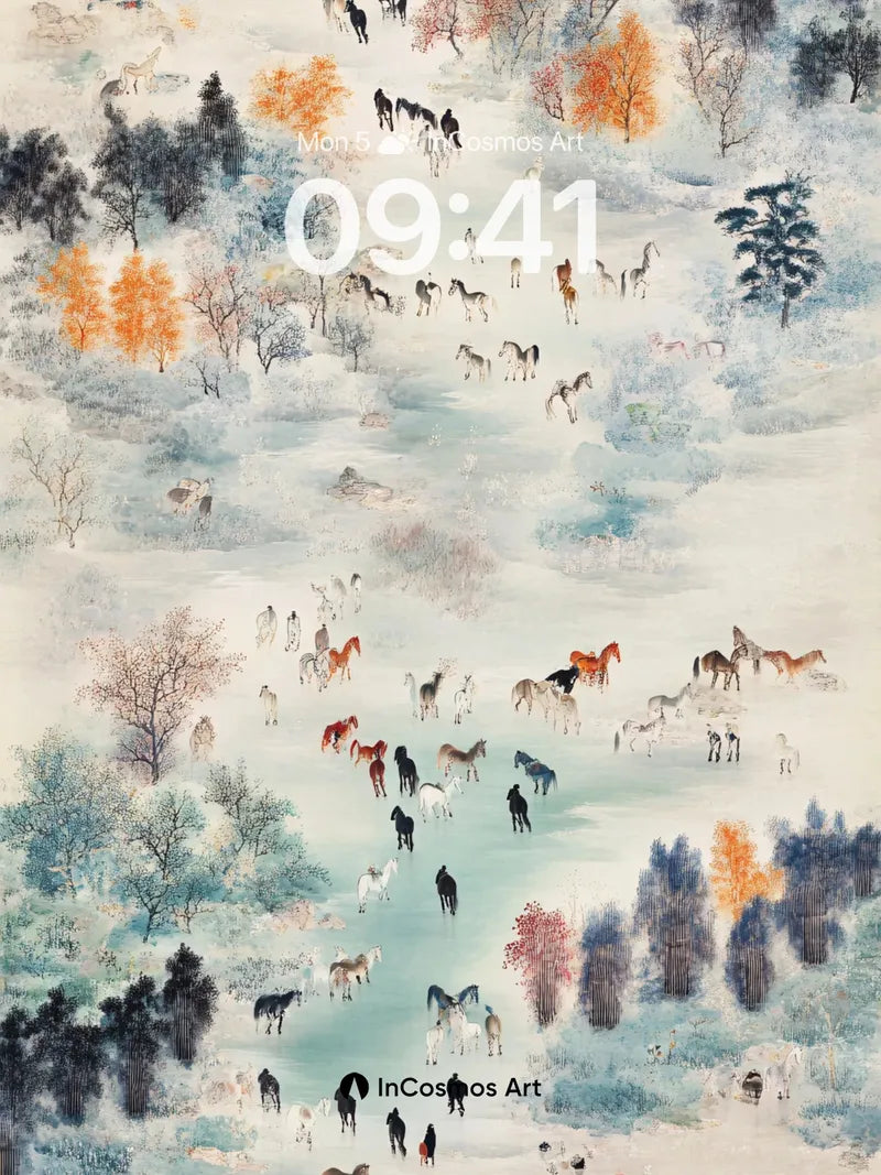 Serene Herd Wallpaper with Autumn Whispers