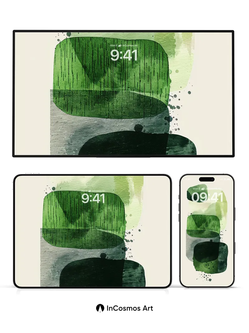 Moss Veil Wallpaper with Whispering Textures