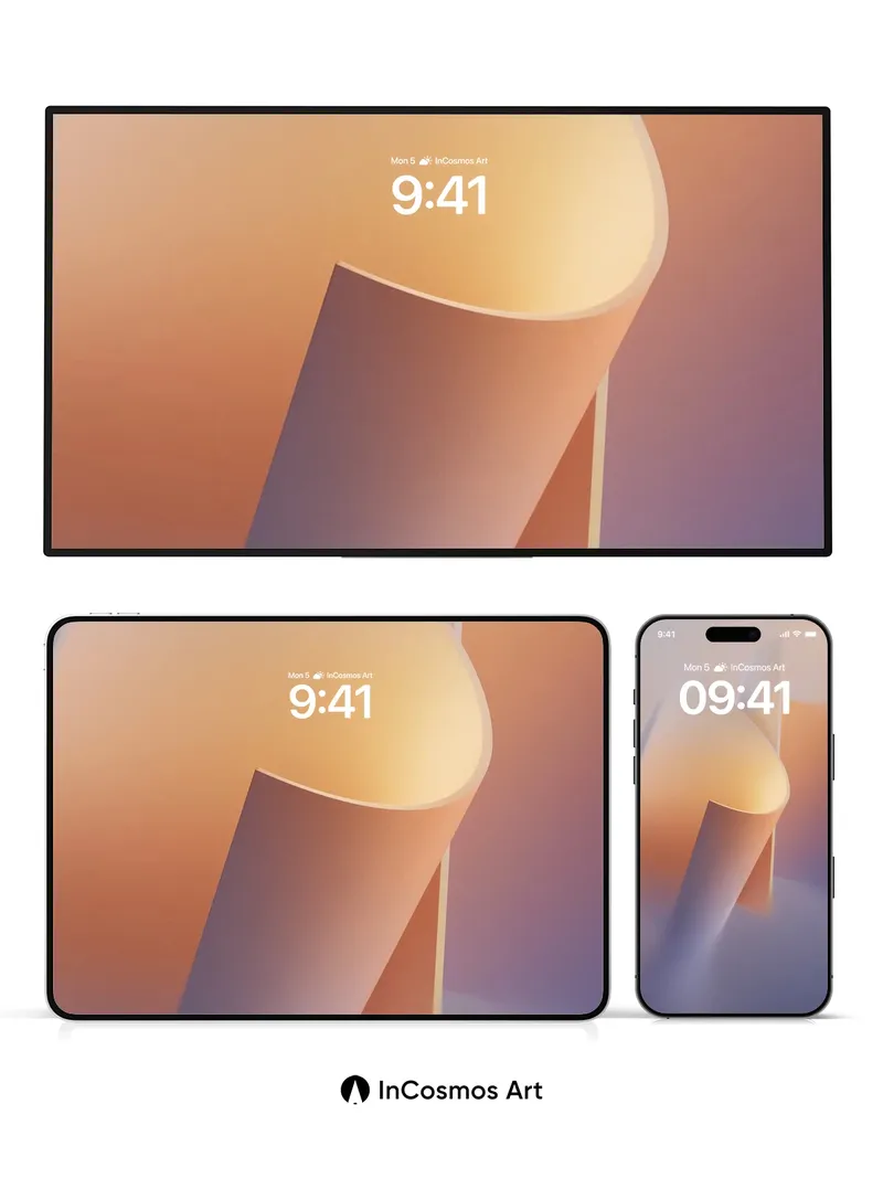 Serenity Fold Wallpaper with Soft Light Veil