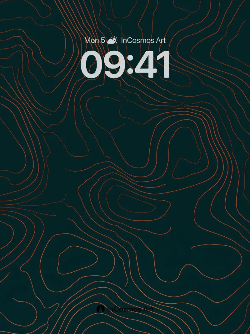 Topographic Whisper Wallpaper with Copper Veins