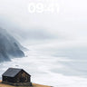 Solitary Stone Cottage Wallpaper with Ocean Hush wallpaper for iPhone, iPad & Mac