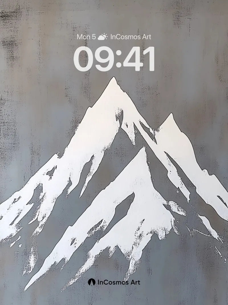 Silent Summit Wallpaper with Frosted Peaks