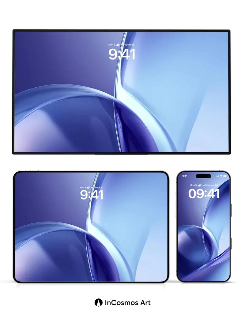 Luminous Flow Wallpaper with Ethereal Curves