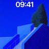 Cobalt Stairway Wallpaper with Silent Tree wallpaper for iPhone, iPad & Mac