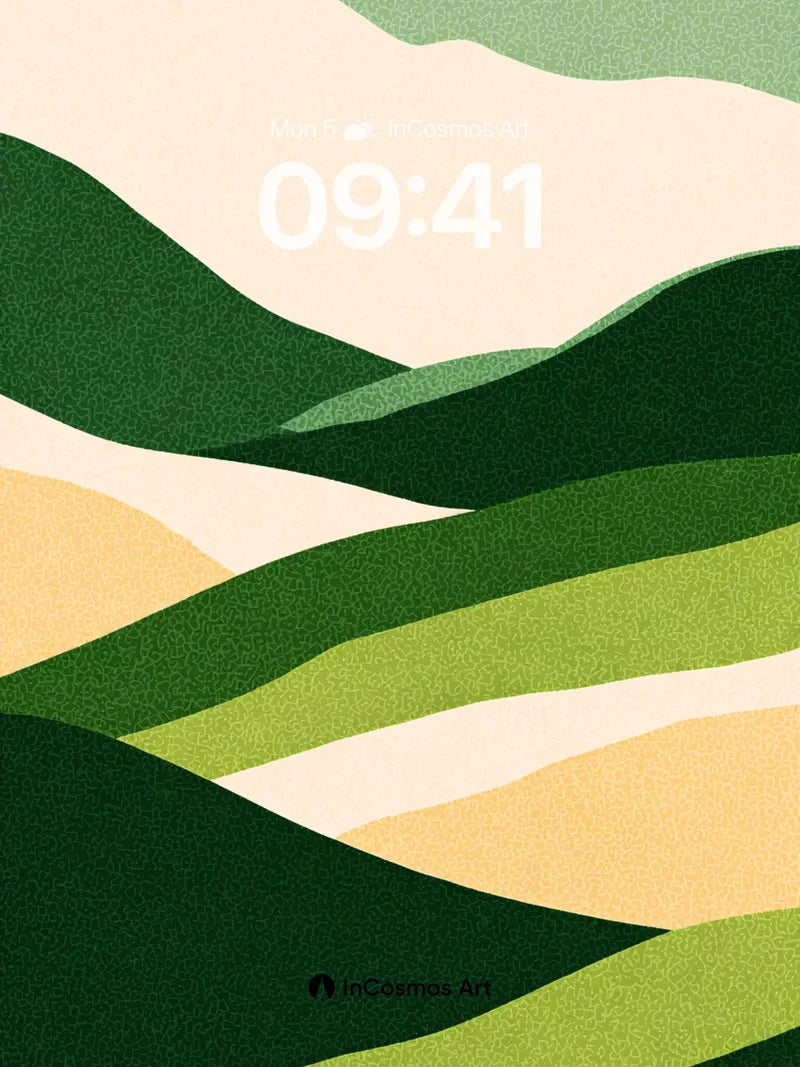 Serenity Ridge Wallpaper with Earth-Toned Flow