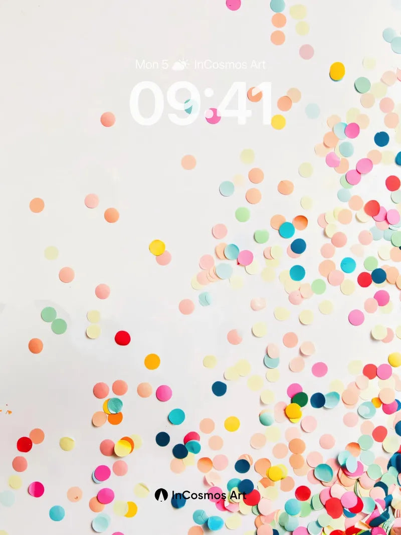 Playful Scatter Wallpaper with Color Burst wallpaper for iPhone, iPad & Mac