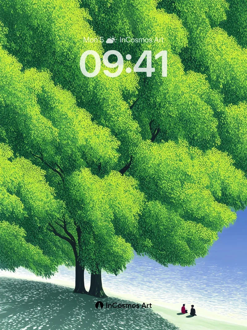 Serenity Grove Wallpaper with Whispering Canopy wallpaper for iPhone, iPad & Mac
