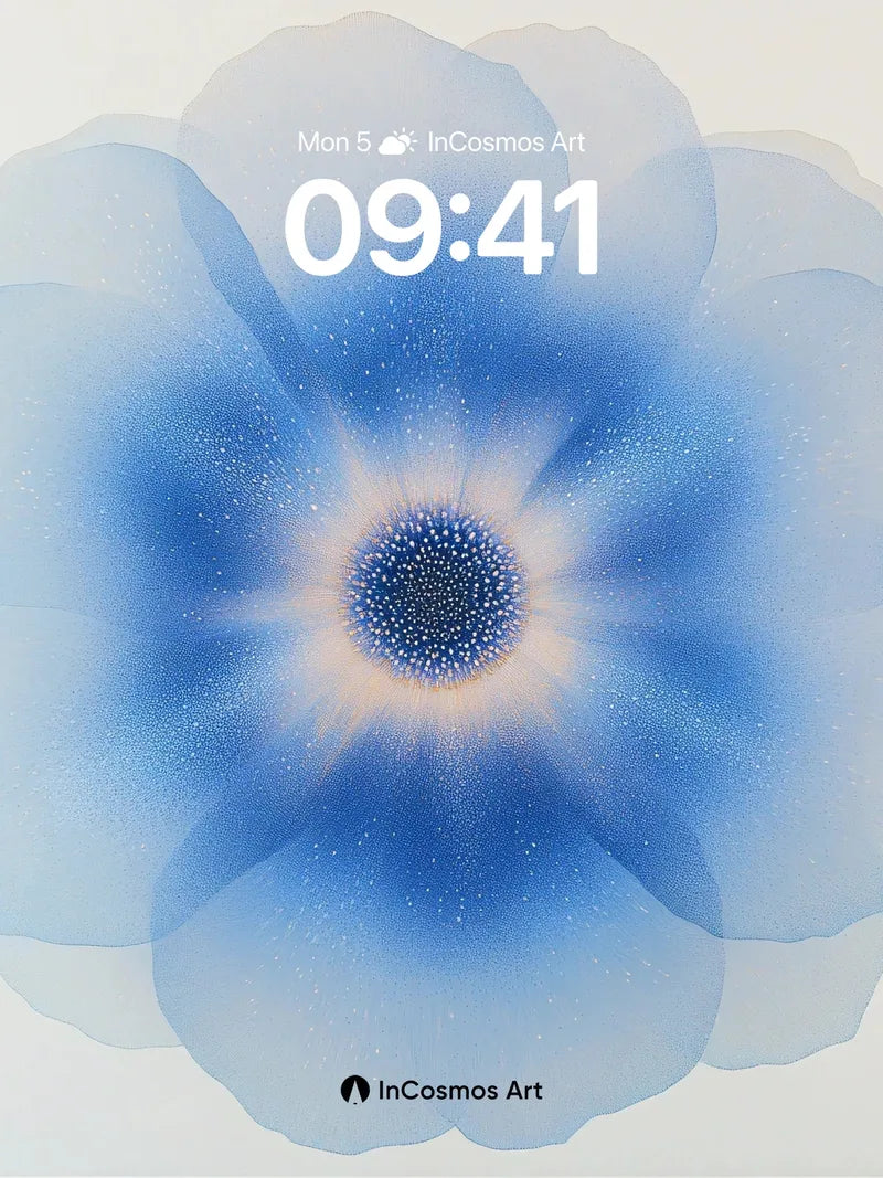 Cosmic Bloom Wallpaper with Starlit Petals wallpaper for iPhone, iPad & Mac