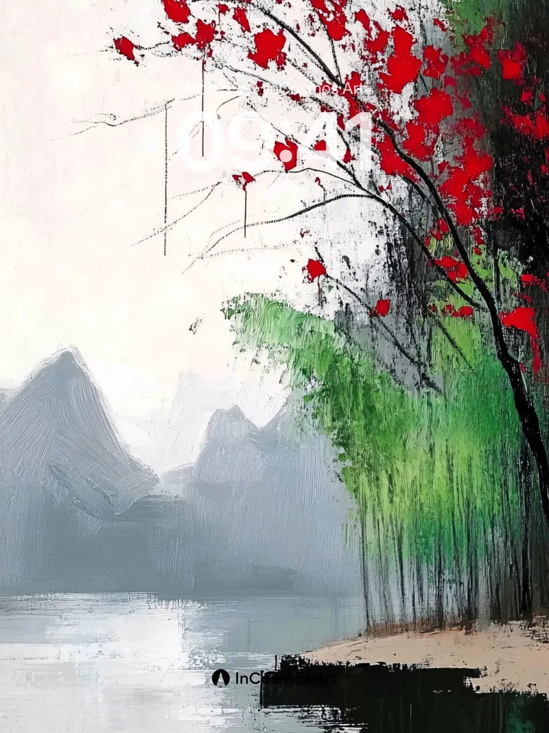 Silent Bloom Wallpaper with Ink-Brush Mist