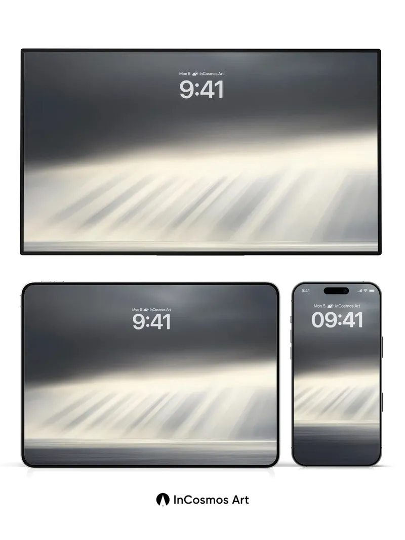 Storm Veil Wallpaper with Light Fractures