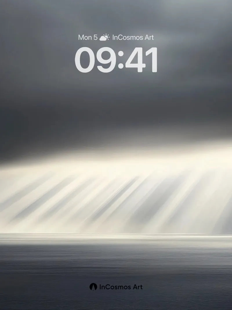 Storm Veil Wallpaper with Light Fractures