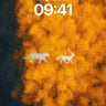Golden Canopy Wallpaper with Ghost Animals wallpaper for iPhone, iPad & Mac