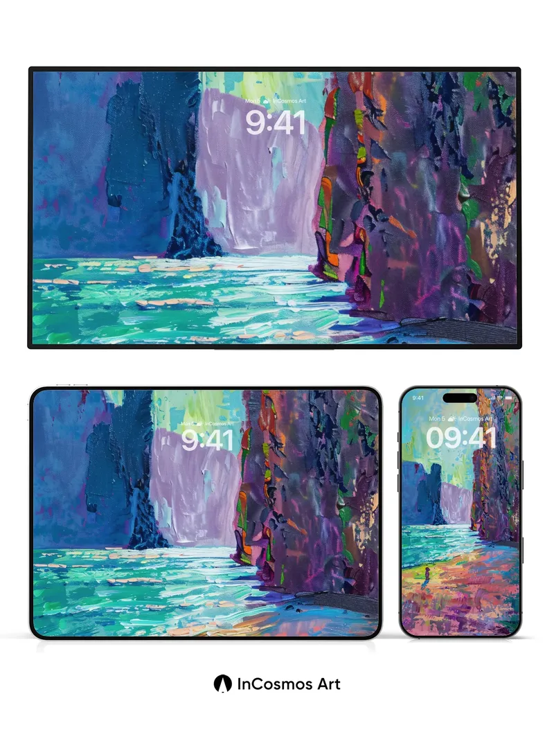 Canyon Mirage Wallpaper with Liquid Light