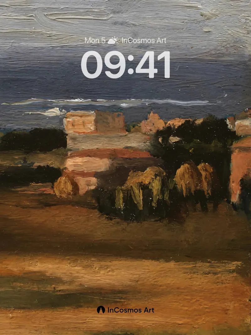 Dusty Horizon Wallpaper with Sunbaked Stones