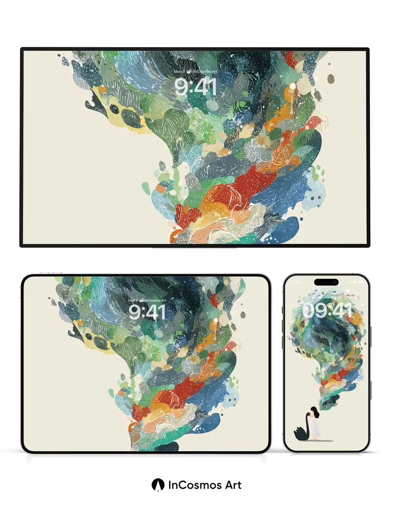 Whispering Vortex Wallpaper with Swallowing Light