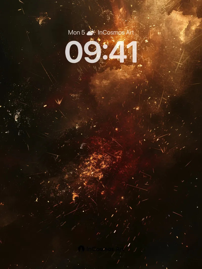 Emberstorm Wallpaper with Cosmic Ash wallpaper for iPhone, iPad & Mac