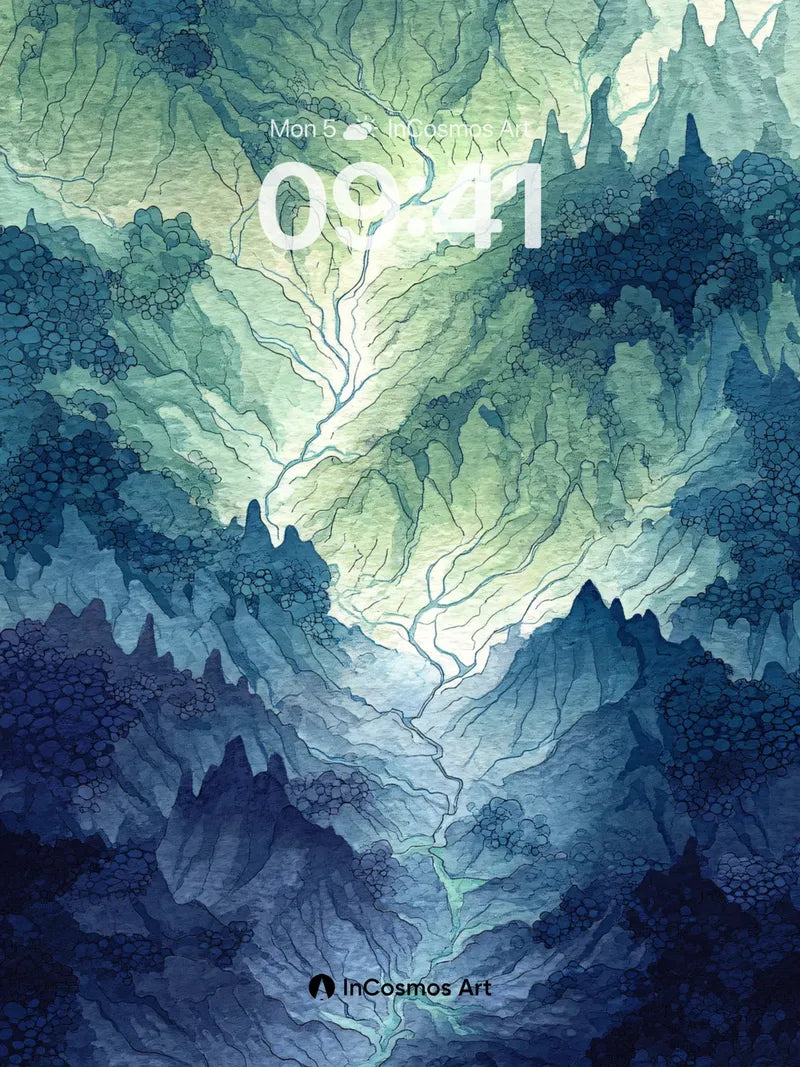 Whispering Valley Wallpaper with River of Light