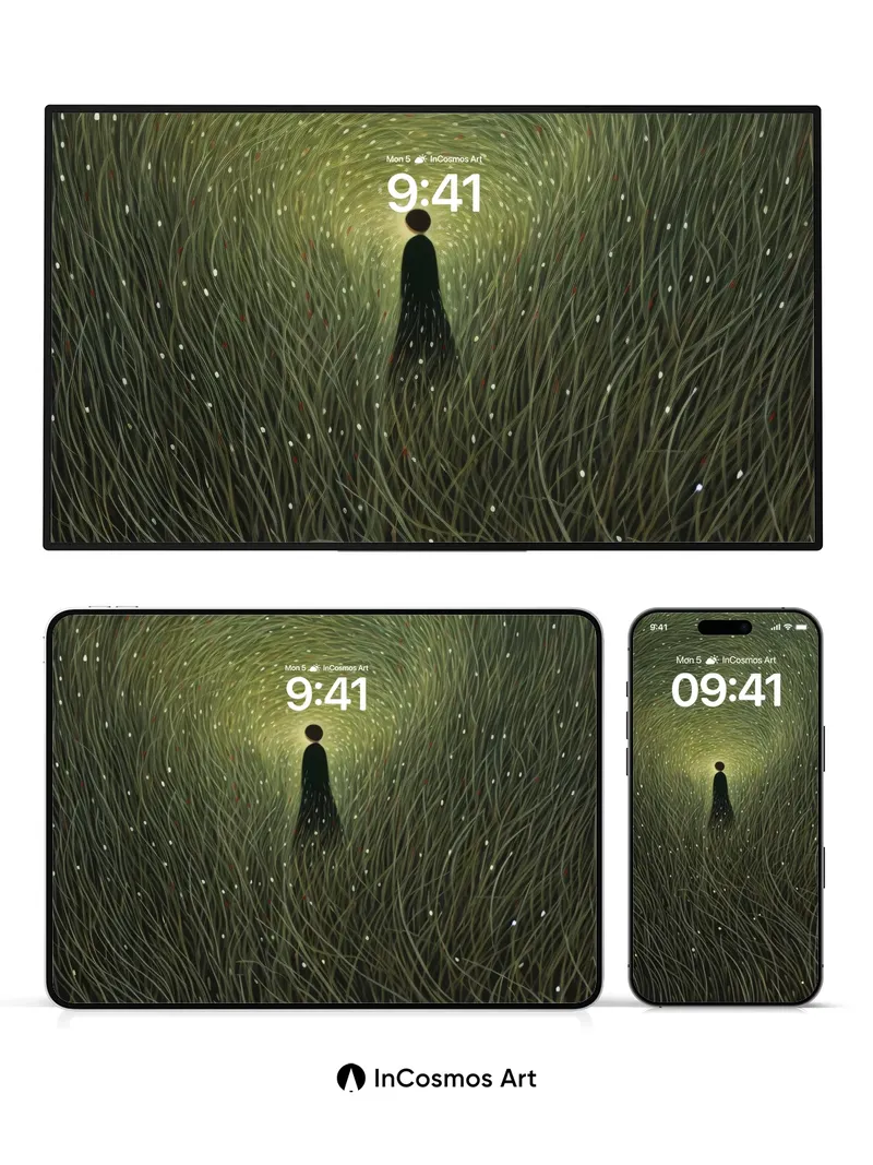 Whispering Tunnels Wallpaper with Starlight Threads