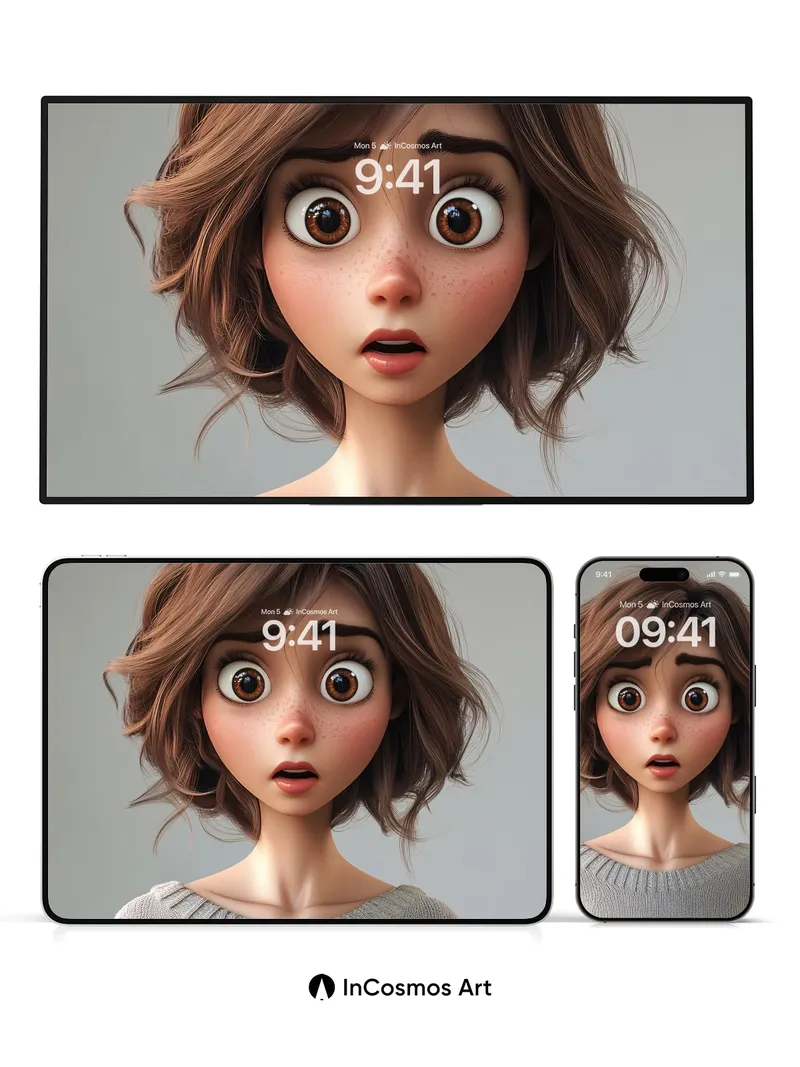 Wide-Eyed Wonder Wallpaper with Soft Light Touch