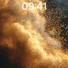 Golden Storm Wallpaper with Floating Dust wallpaper for iPhone, iPad & Mac