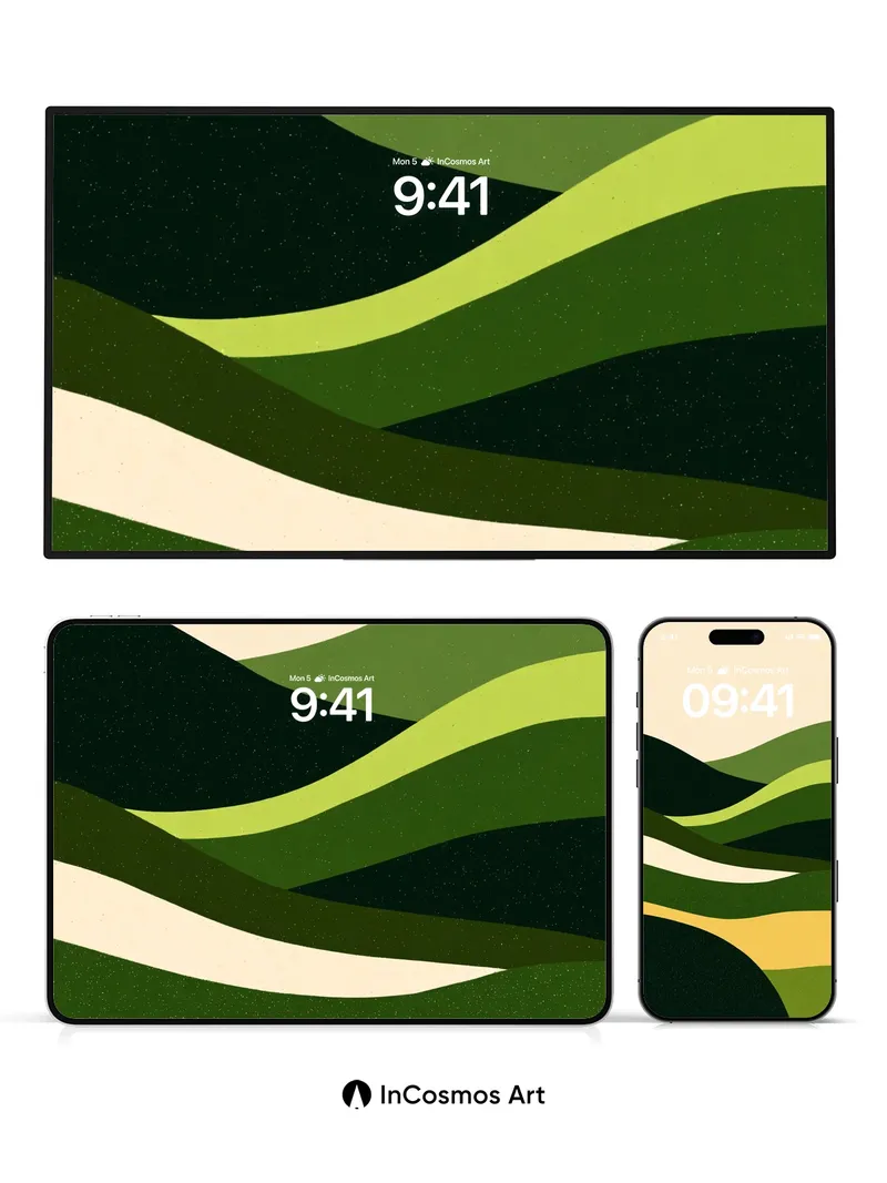 Serenity Ridge Wallpaper with Earth-Toned Flow