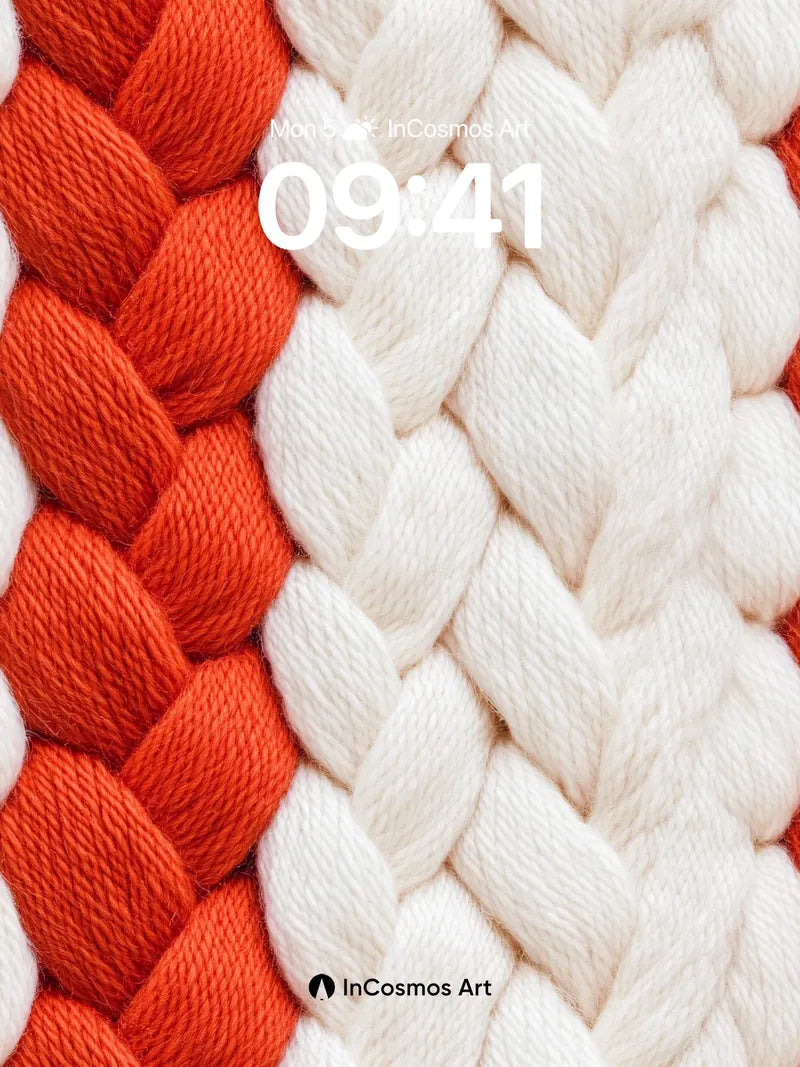 Crimson Braid Wallpaper with Woolen Pulse