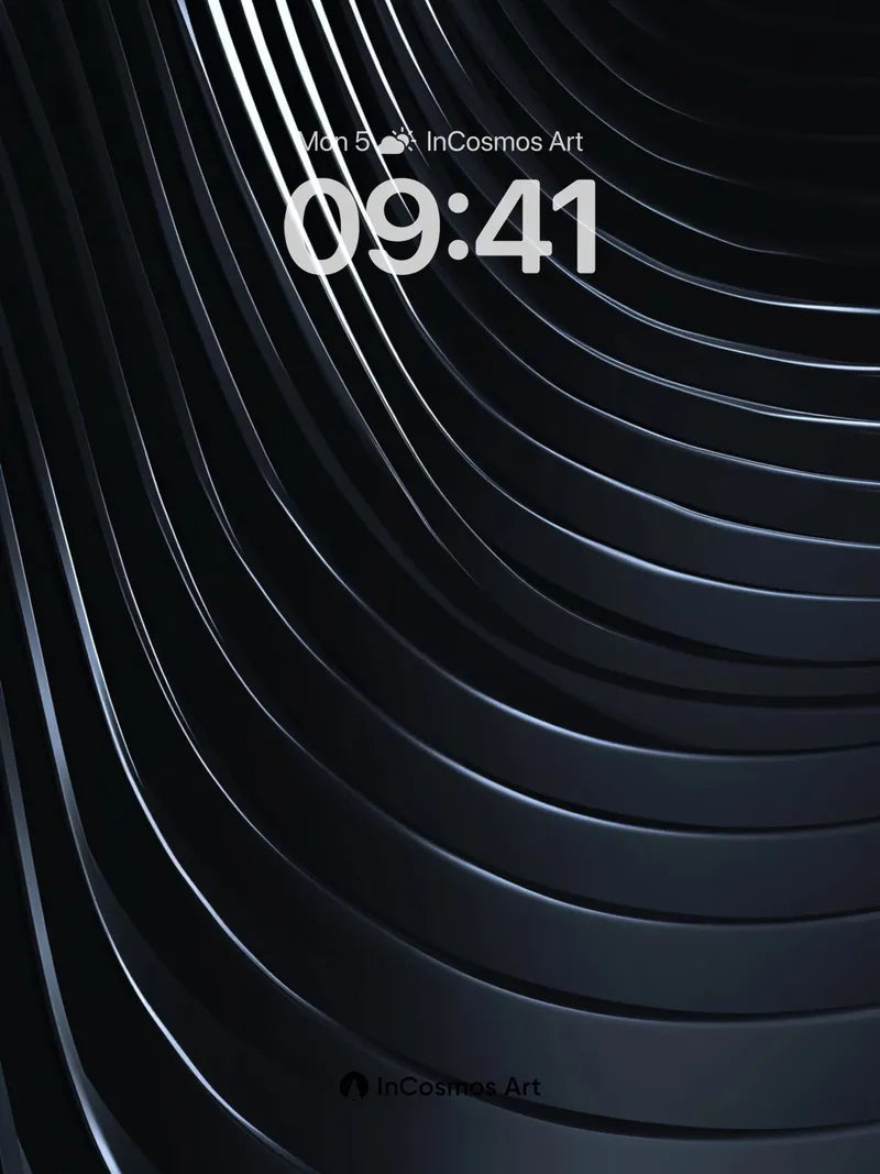 Midnight Currents Wallpaper with Liquid Lines