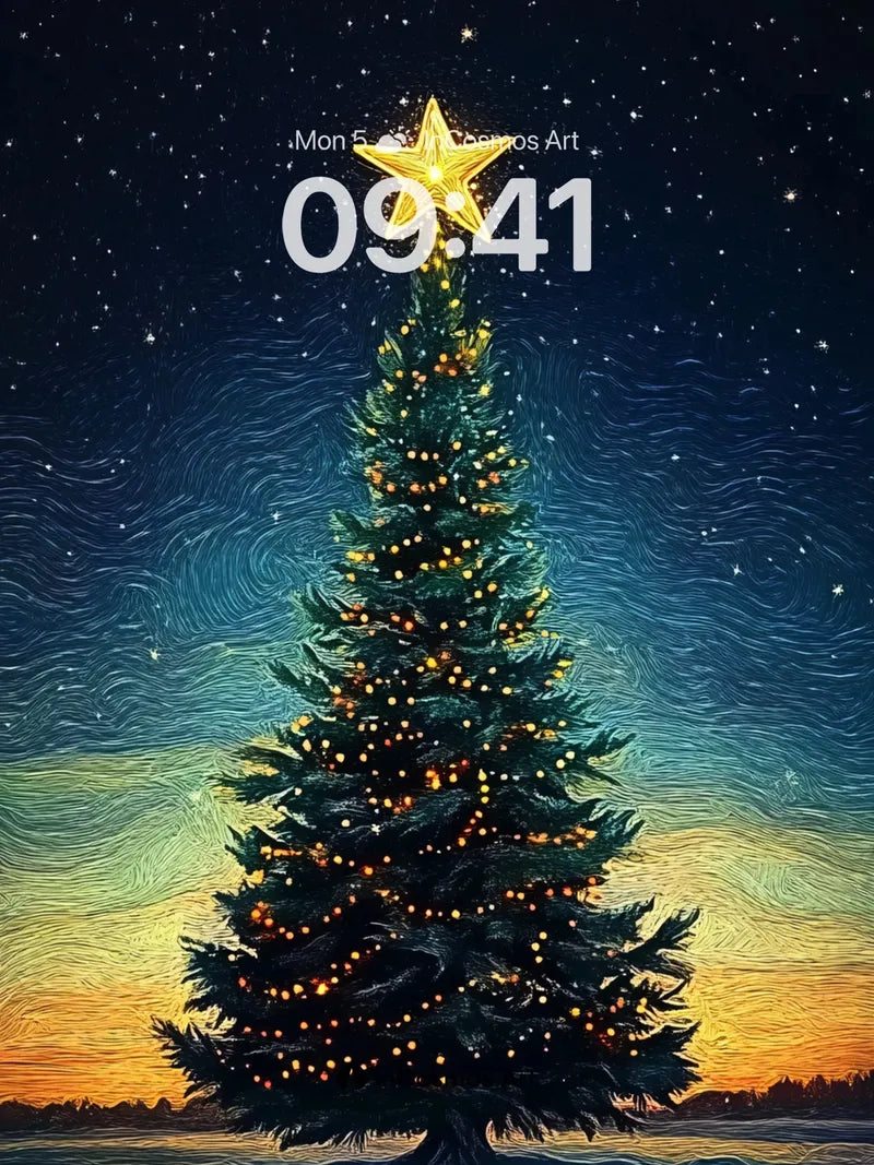 Starry Solitude Wallpaper with Van Gogh's Embrace