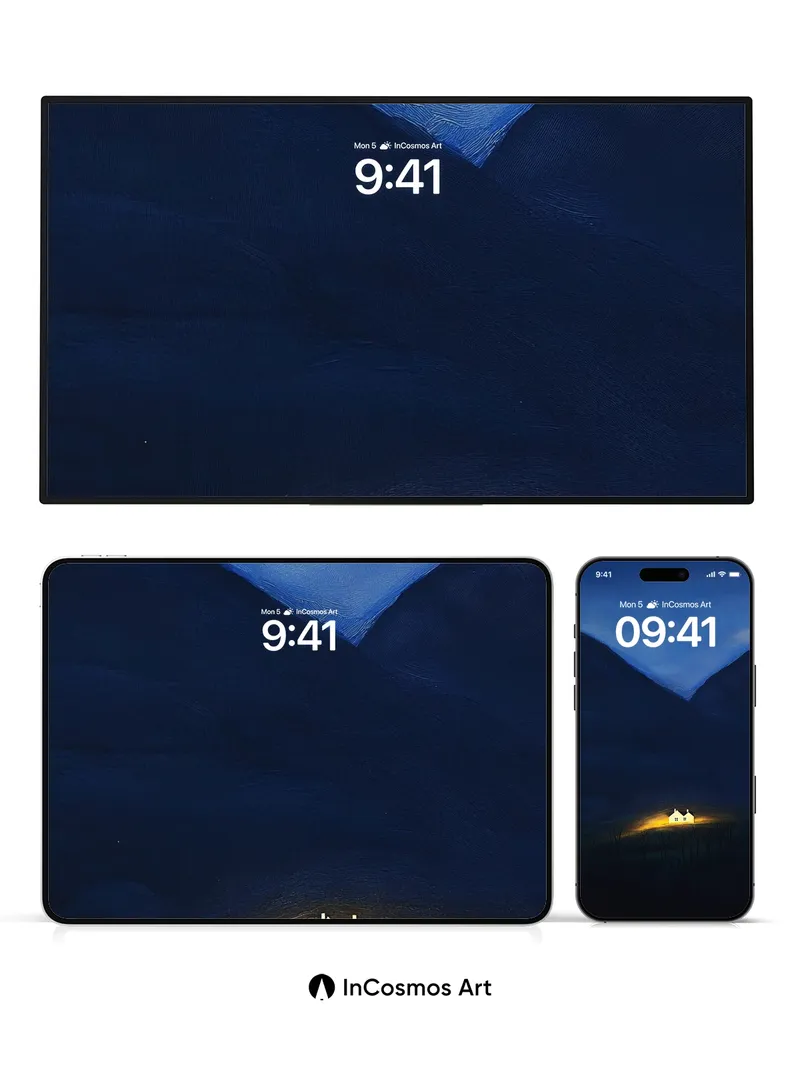 Solitary Light Wallpaper in Midnight Valley