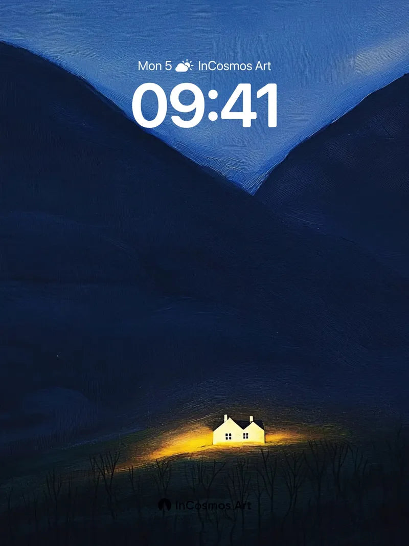 Solitary Light Wallpaper in Midnight Valley