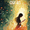 Luminous Garden Wallpaper with Floating Petals wallpaper for iPhone, iPad & Mac