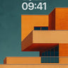 Sunset Geometry Wallpaper with Floating Terraces wallpaper for iPhone, iPad & Mac