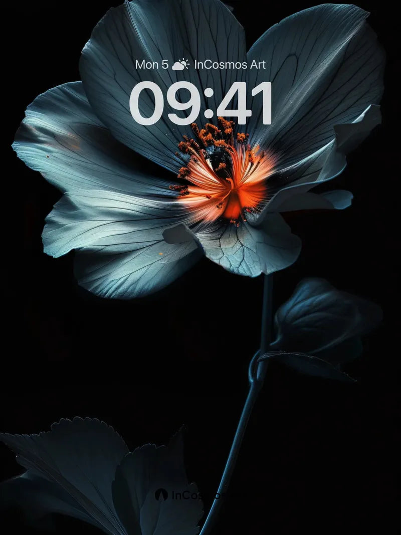 Obsidian Bloom Wallpaper with Ember Core