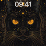 Celestial Panther Wallpaper with Golden Constellations wallpaper for iPhone, iPad & Mac