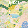 Whispering Bloom Wallpaper with Polka-Tree Canopy wallpaper for iPhone, iPad & Mac