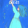 Rainbow Sparkle Wallpaper with Sky Blue Dress wallpaper for iPhone, iPad & Mac