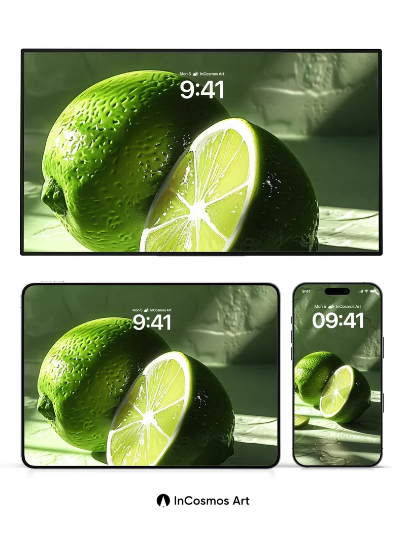 Lime Light Wallpaper with Sun-Cut Shadows
