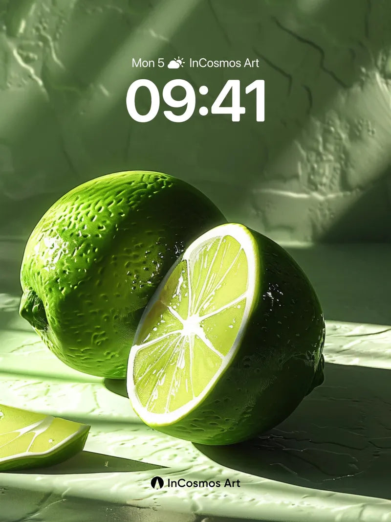 Lime Light Wallpaper with Sun-Cut Shadows wallpaper for iPhone, iPad & Mac