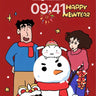 Joyful Snowman Wallpaper with Anime Family wallpaper for iPhone, iPad & Mac