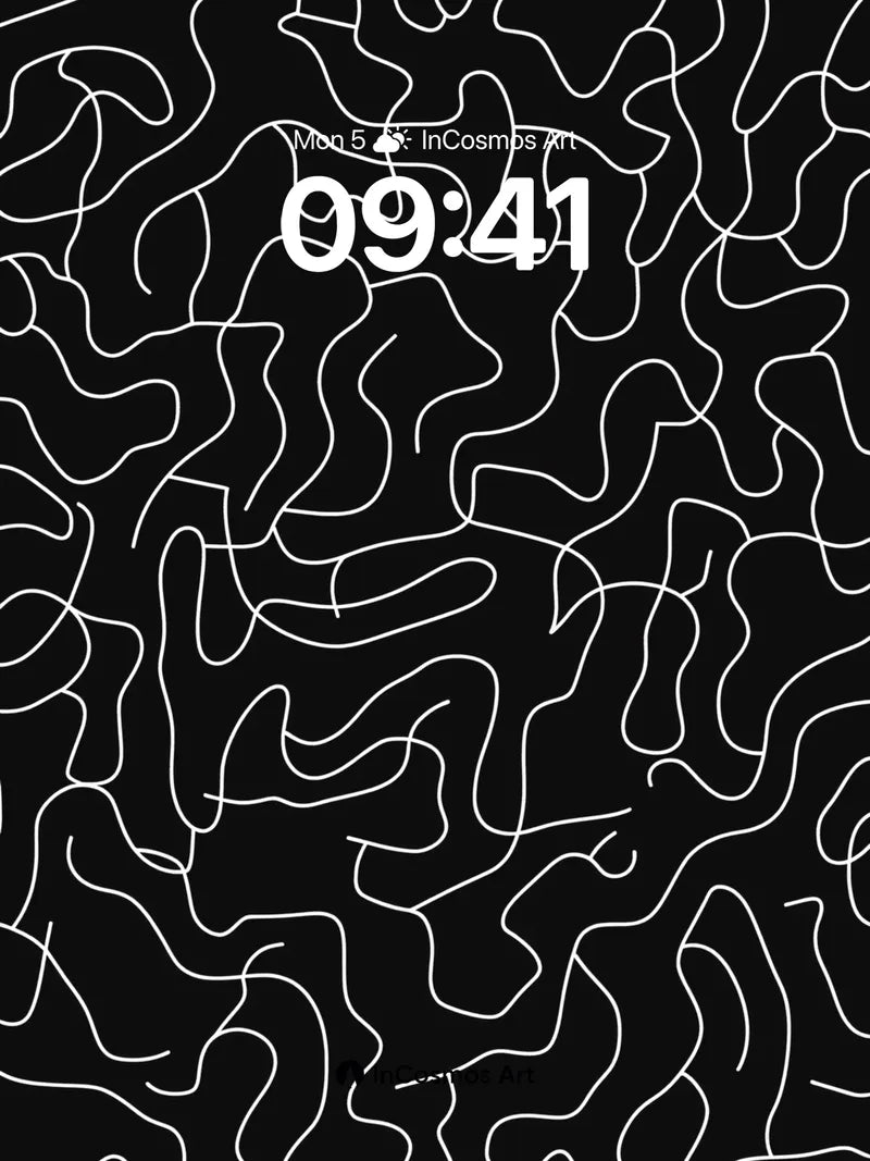 Ink Pulse Wallpaper with Whispering Lines