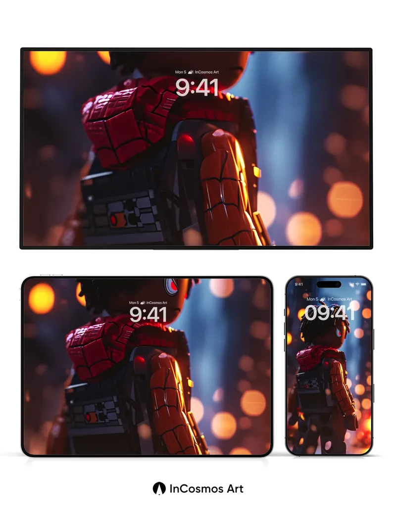 Neon Echo Wallpaper with Dreads in the Dark