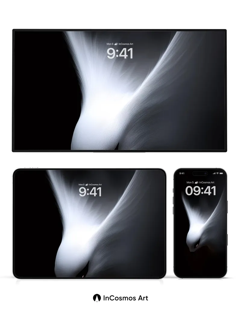 Silent Feather Wallpaper with Ethereal Light