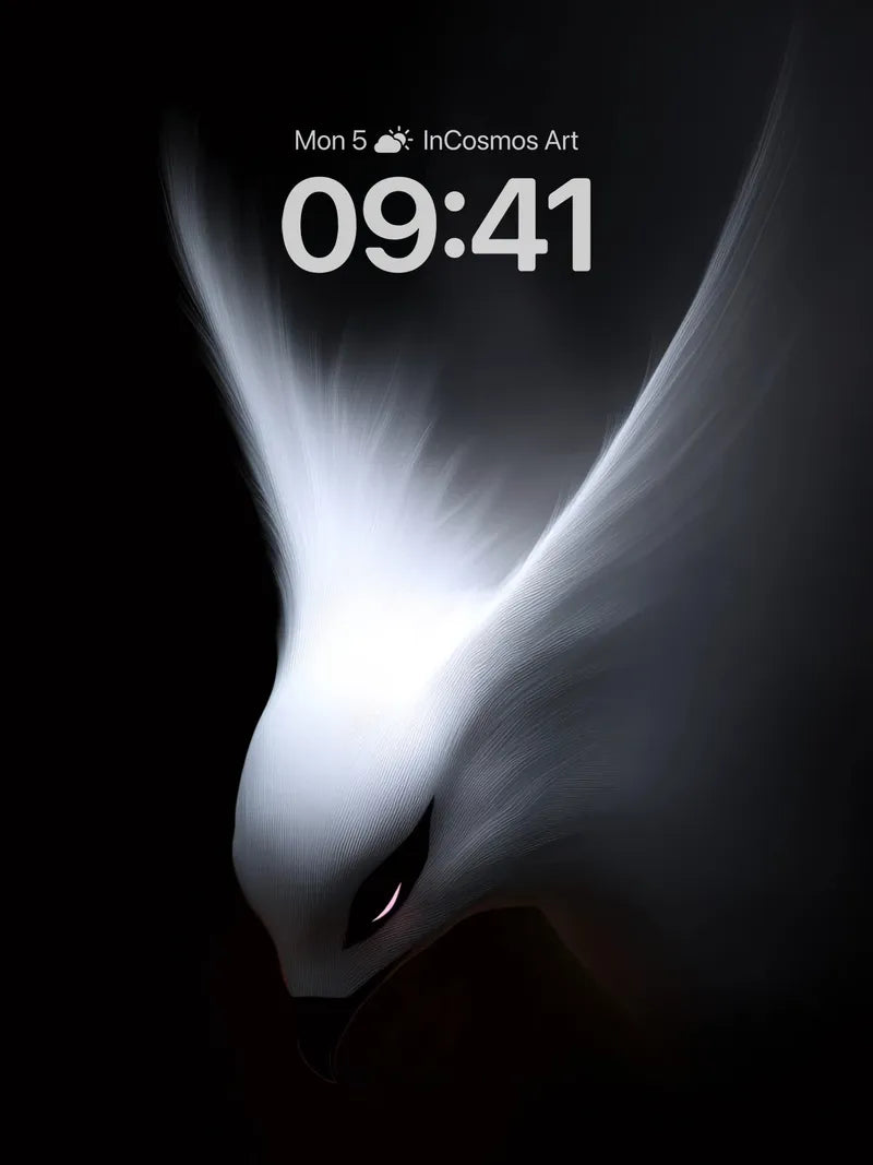 Silent Feather Wallpaper with Ethereal Light