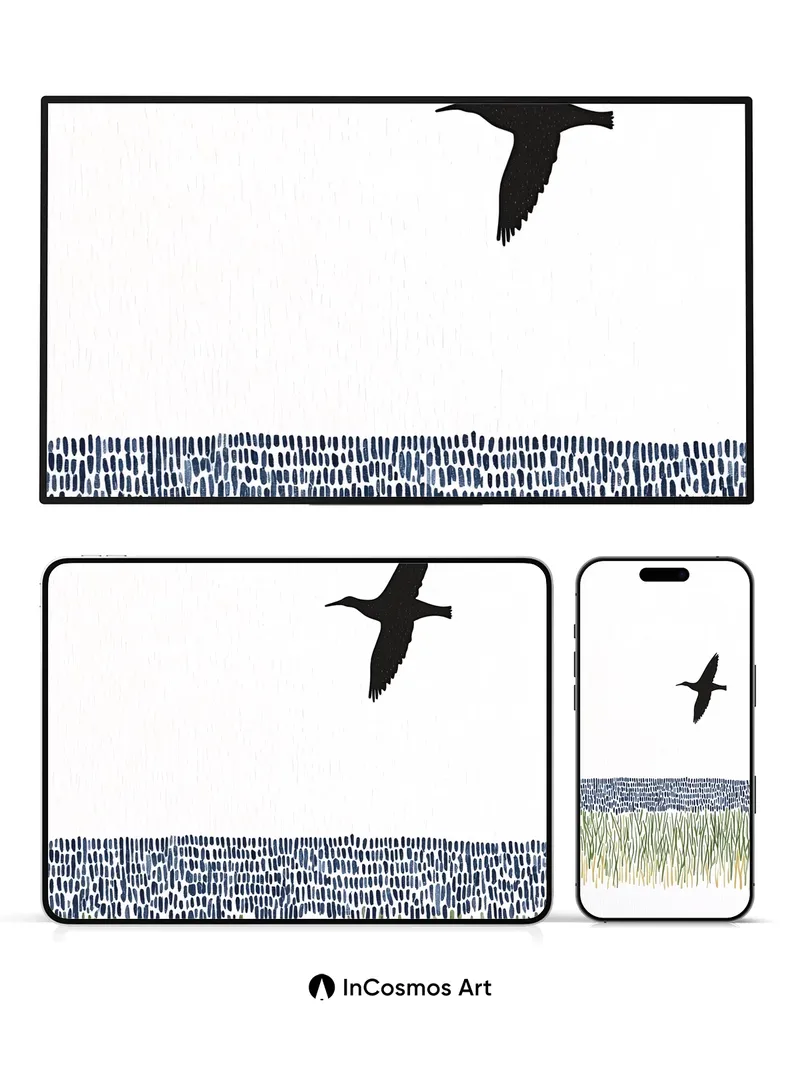 Serenity Flight Wallpaper with Grassline Horizon