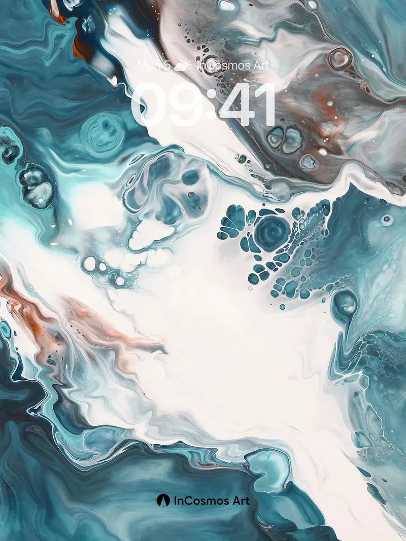 Oceanic Breath Wallpaper with Liquid Veins