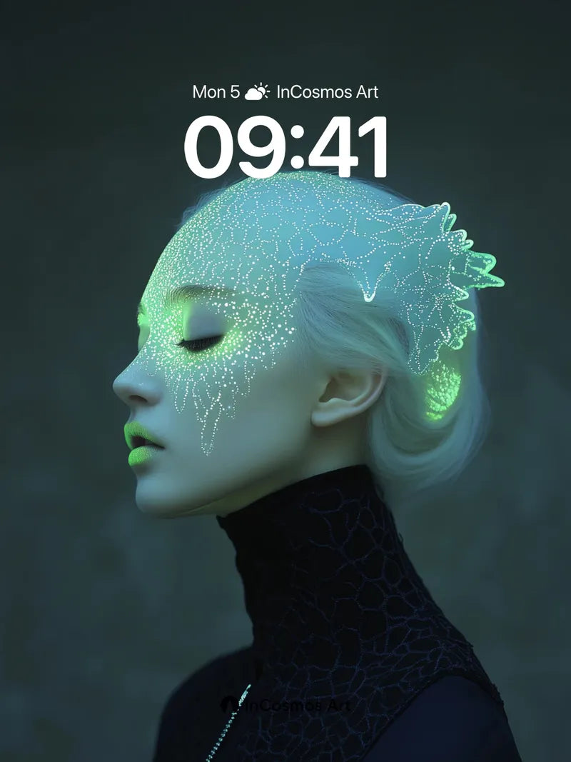 Luminous Fractal Wallpaper with Ethereal Glow