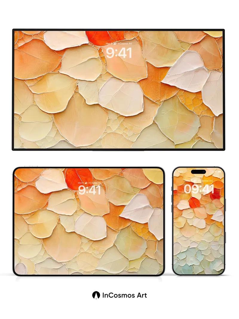 Autumn Hush Wallpaper with Leaf-Scale Texture